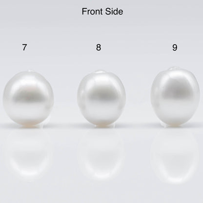 12-13mm South Sea Pearl Drops in White Natural Color with Beautiful Lusters and Minor Blemishes, Undrilled Single Piece, SKU # 1749SS