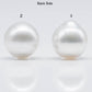 13-14mm White South Sea Pearl Drops in High Luster and Natural White Color with Minor Blemishes, Undrilled Loose Single Piece, SKU # 1751SS