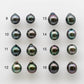 8-9mm Tahitian Pearl Drops in Matching Pair for Making Earring with High Luster and Minor Blemish, Undrilled, SKU # 1729TH