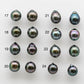 8-9mm Tahitian Pearl Drops in Matching Pair for Making Earring with High Luster and Minor Blemish, Undrilled, SKU # 1729TH