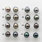 8-9mm Tahitian Pearl Drops in Matching Pair for Making Earring with High Luster and Minor Blemish, Undrilled, SKU # 1729TH