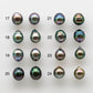 8-9mm Loose Tahitian Pearl Matching Pair in Drops with Extremely High Luster and Minor Blemishes, Undrilled for Making Earring, SKU # 1730TH