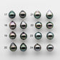 9-10mm Teardrop Tahitian Pearl Loose Matching Pair Undrilled with Minor Blemish and High Luster, For Making Earring, SKU # 1735TH