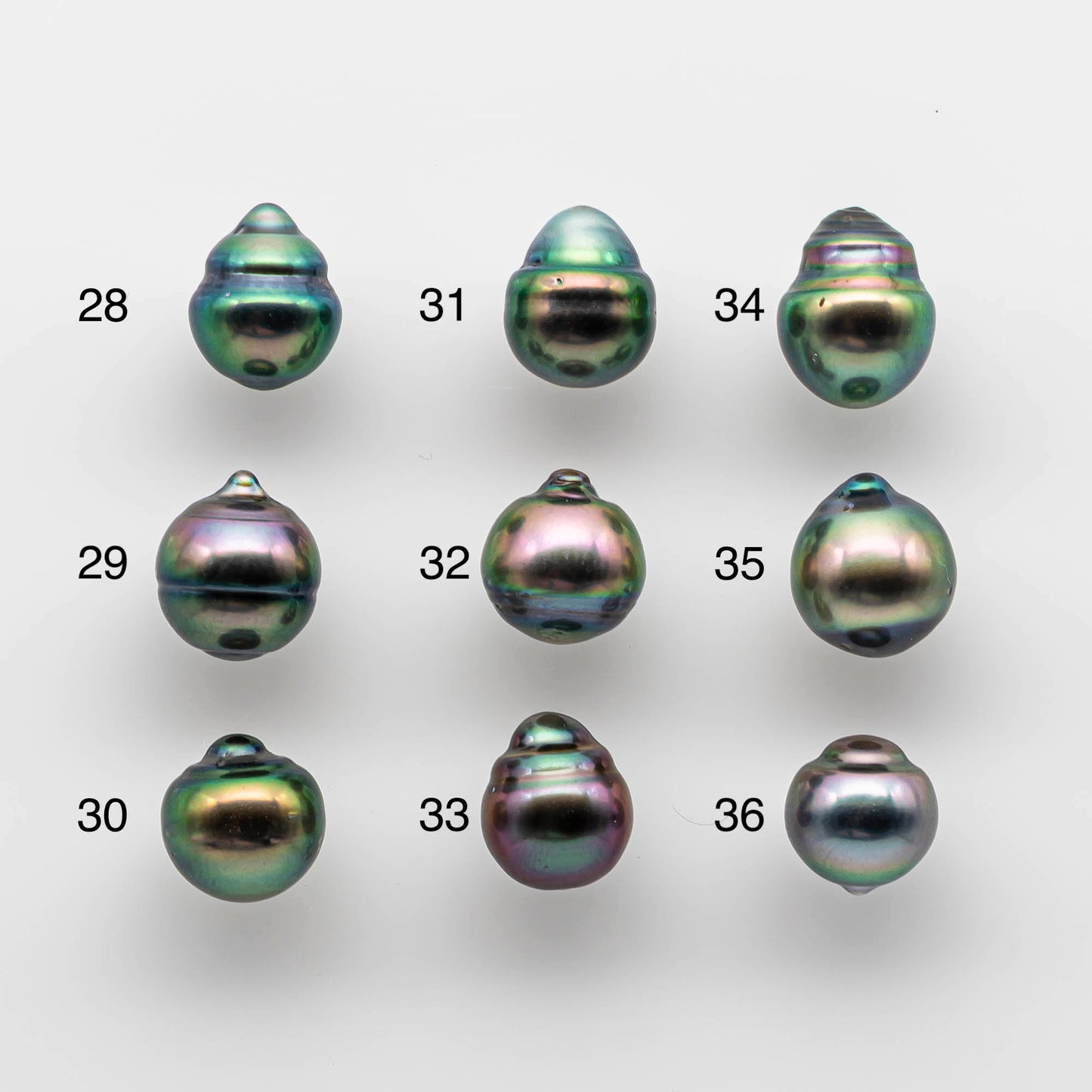 9-10mm Teardrop Tahitian Pearl in Single Piece Undrilled with High Luster and Blemish for Jewelry Making, SKU # 1739TH