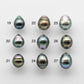 9-10mm Tahitian Pearl Drop with High Luster and Blemishes, Single Piece Loose Undrilled, Half or Full Drilled or Large Hole, SKU # 1744TH