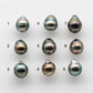 9-10mm Tahitian Pearl Drop with High Luster and Blemishes, Single Piece Loose Undrilled, Half or Full Drilled or Large Hole, SKU # 1744TH