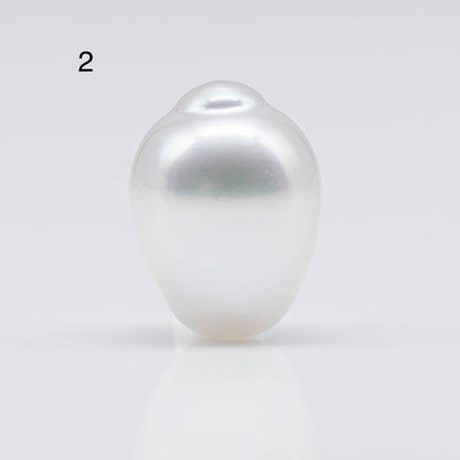 12-13mm White South Sea Pearl Drops in Natural Color with Beautiful Lusters, Loose Single Piece Undrilled for Jewelry Making, SKU # 1748SS