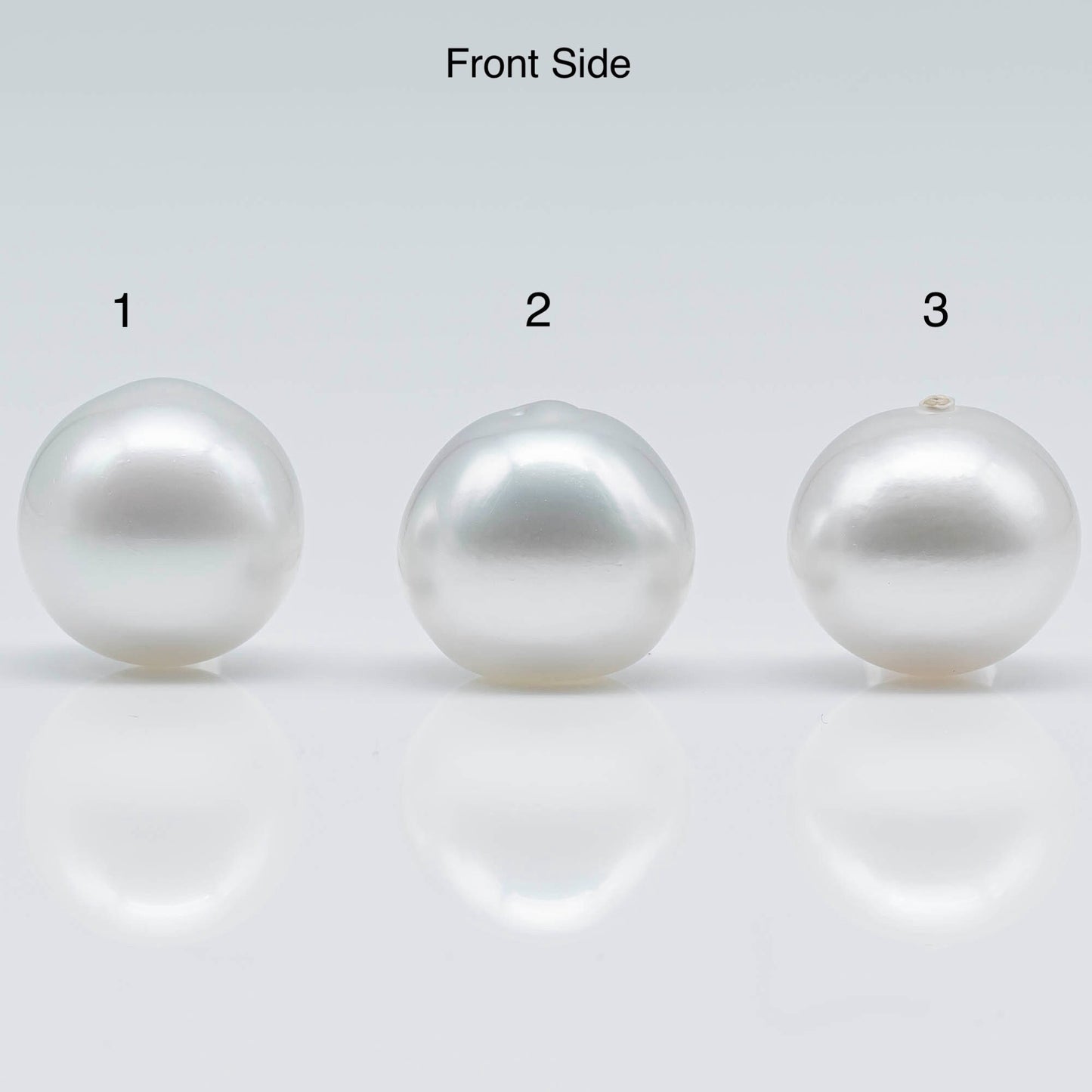 12-13mm South Sea Pearl Drops in White Natural Color with Beautiful Lusters and Minor Blemishes, Undrilled Single Piece, SKU # 1749SS