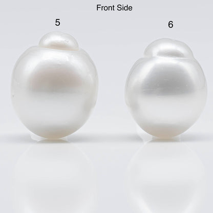 13-14mm Teardrop South Sea Pearls Loose Undrilled Single Piece, Natural White Color and High Luster with Blemishes, SKU # 1752SS