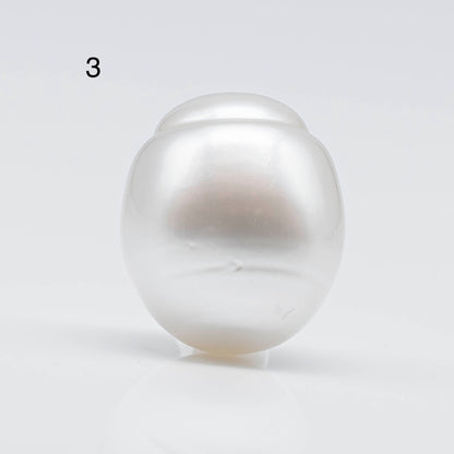 13-14 Circle White South Sea Pearl Drop in Loose Single Piece Undrilled, High Luster and Natural White Color, SKU # 1753SS