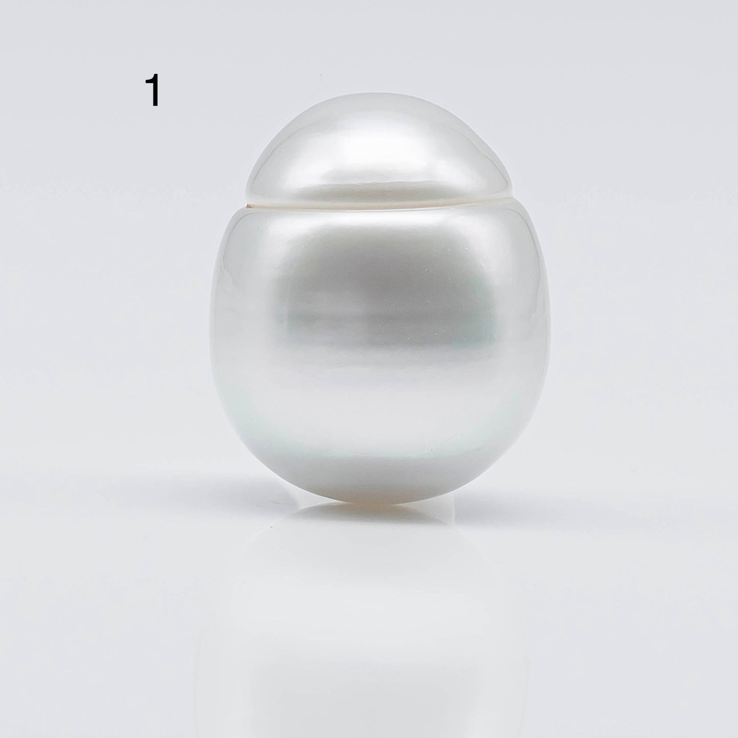 13-14 Circle White South Sea Pearl Drop in Loose Single Piece Undrilled, High Luster and Natural White Color, SKU # 1753SS