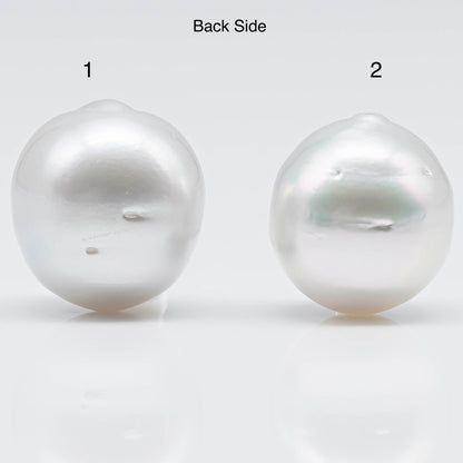 14-16mm South Sea Pearl Drop in White Color and Hight Luster with Blemishes, Single Piece Half Drilled or Undrilled, SKU # 1756SS