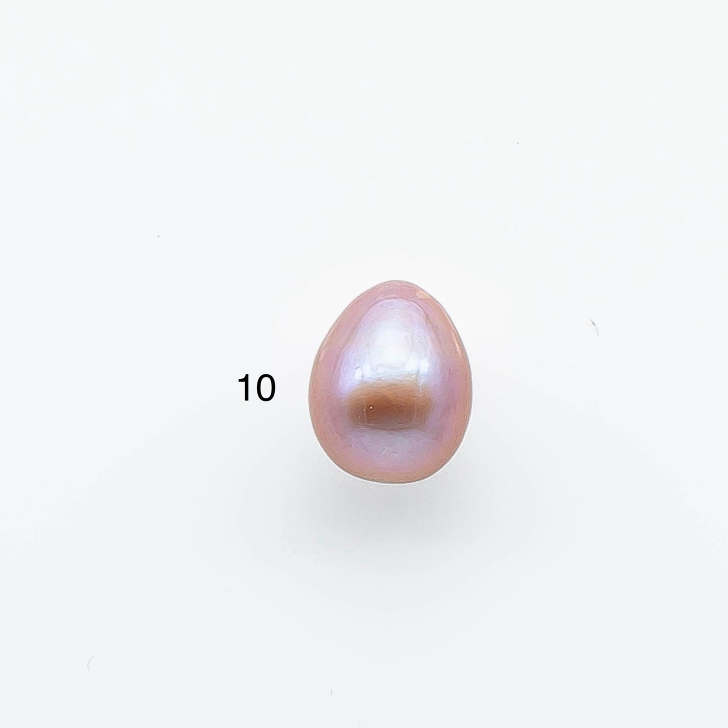 9-10mm Single Edison Pearl Undrilled Loose Piece with Extremely Nice Luster in Natural Color Freshwater Pearl Drops, SKU # 1921EP