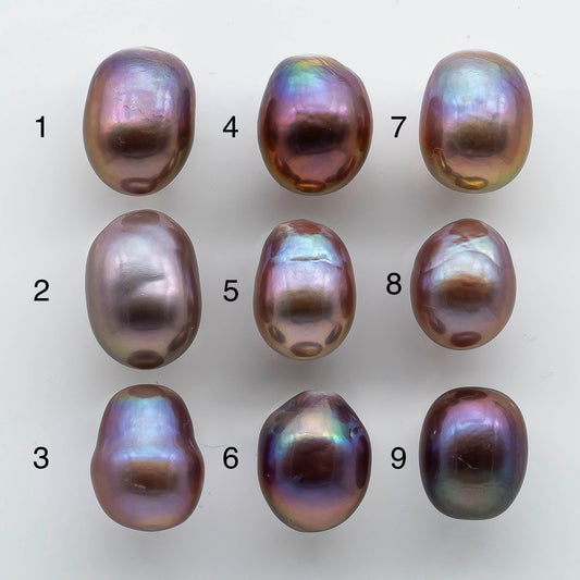 11-12mm Drop Edison Pearls in Natural Pink Colors with Beautiful Luster, Choose from Undrilled to Large Hole, SKU # 1931EP