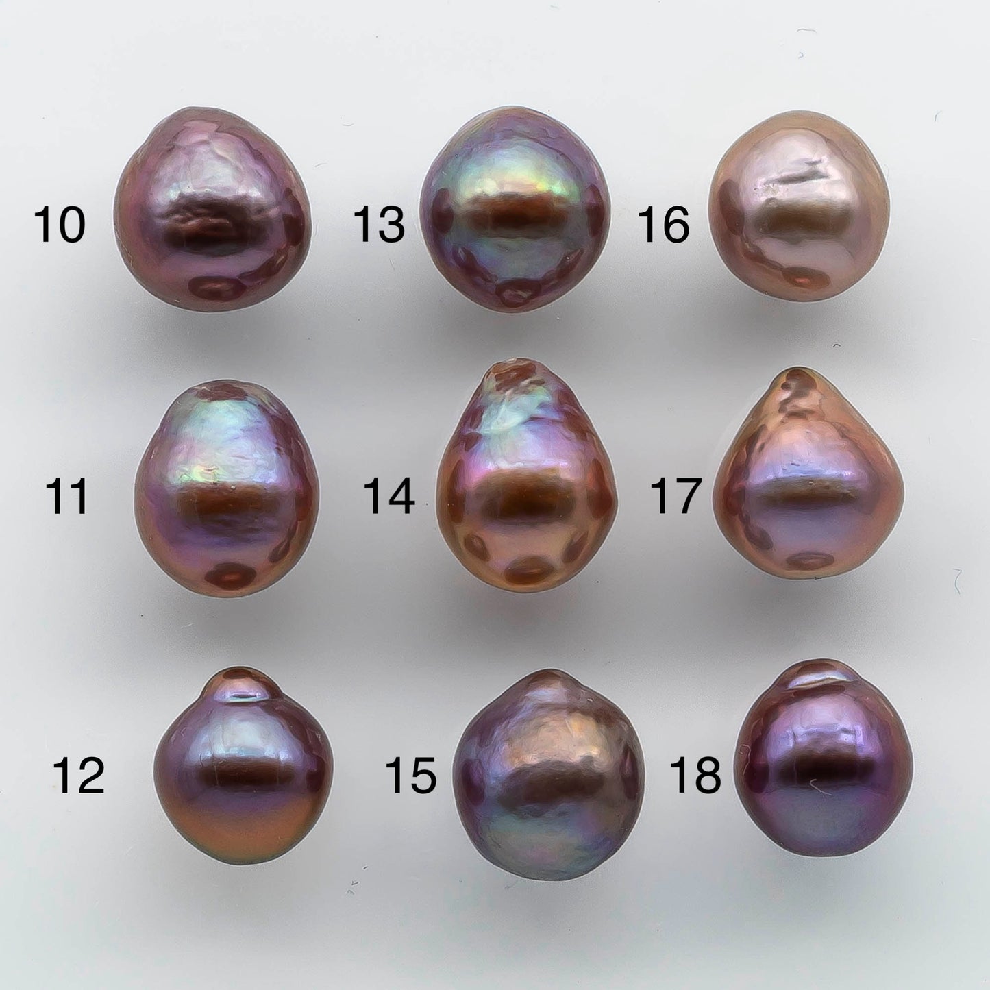 11-12mm Single Edison Pearl Undrilled Loose Piece with Extremely Nice Luster in Natural Color Freshwater Pearl Drops, SKU # 1933EP