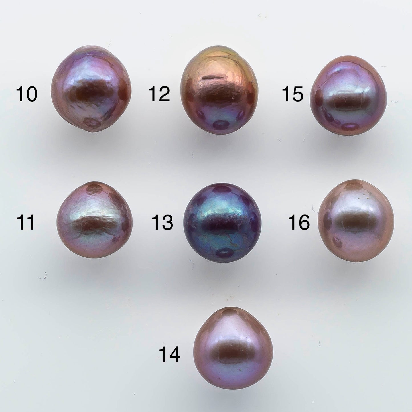 12-13mm Single Edison Pearl Undrilled Loose Piece with Extremely Nice Luster in Natural Color Freshwater Pearl Drops, SKU # 1946EP