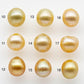 9-10mm Gold South Sea Pearl Drops Undrilled for Jewelry Making, Natural Gold Color Saltwater Pearl, SKU#1983GS