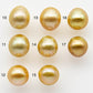 10-11mm Gold South Sea Pearl Drops Undrilled for Jewelry Making, Natural Gold Color Saltwater Pearl, SKU#1986GS