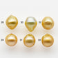 10-11mm South Sea Pearl, Gold Drop Single Piece Nondrilled with High Luster and Minor Blemishes for Jewelry Making, SKU # 1988GS