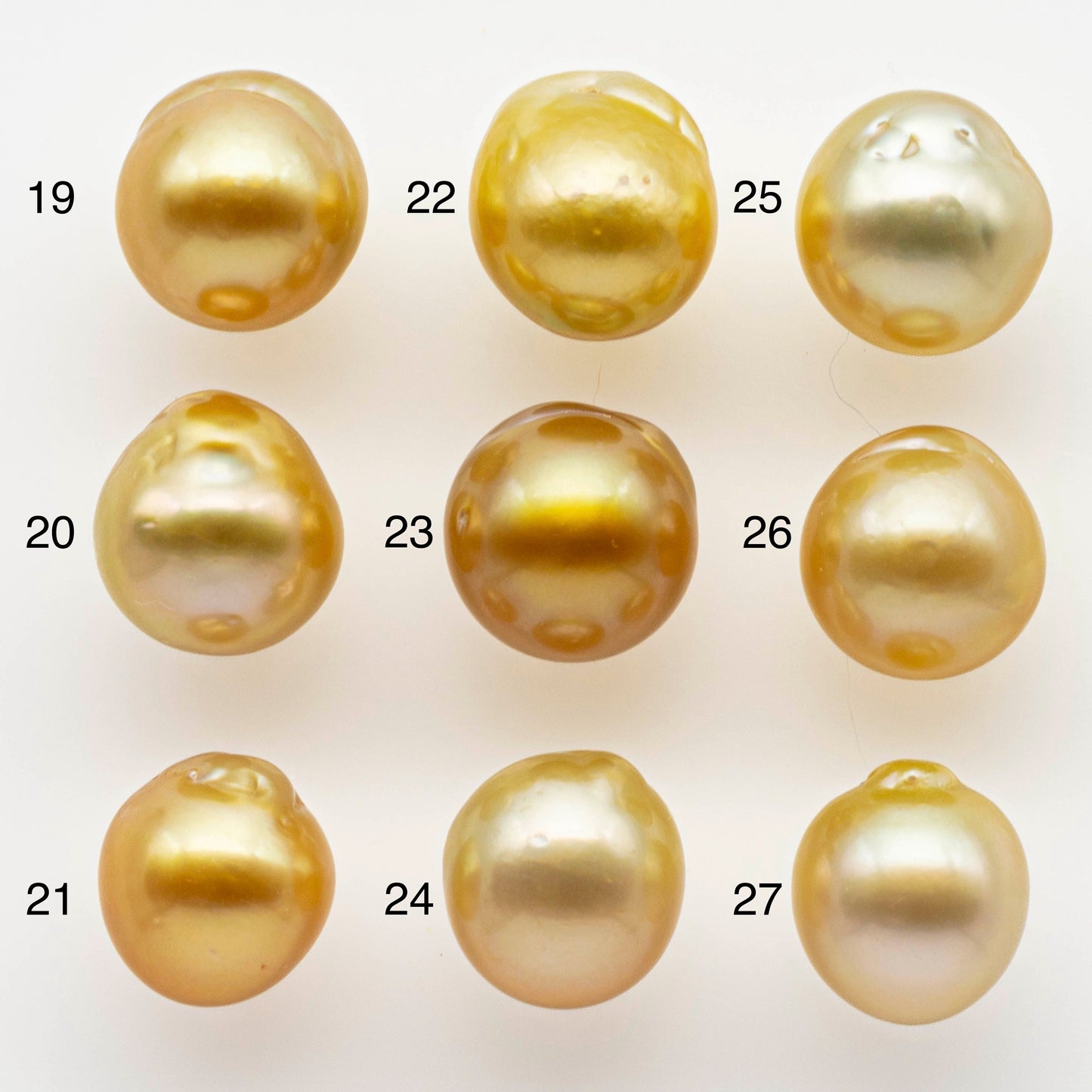 10-11mm South Sea Pearl, Gold Drop Single Piece Nondrilled with High Luster and Minor Blemishes for Jewelry Making, SKU # 1988GS