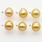 11-12mm Gold South Sea Pearl Drops Undrilled for Jewelry Making, Natural Gold Color Saltwater Pearl, SKU#1993GS