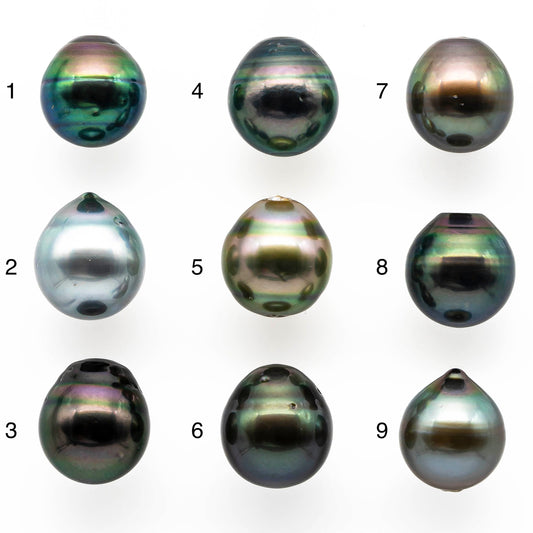 11-12mm Tahitian Pearl Baroque Drops in Natural Color and High Luster, Undrilled Loose Single Piece, SKU # 1998TH