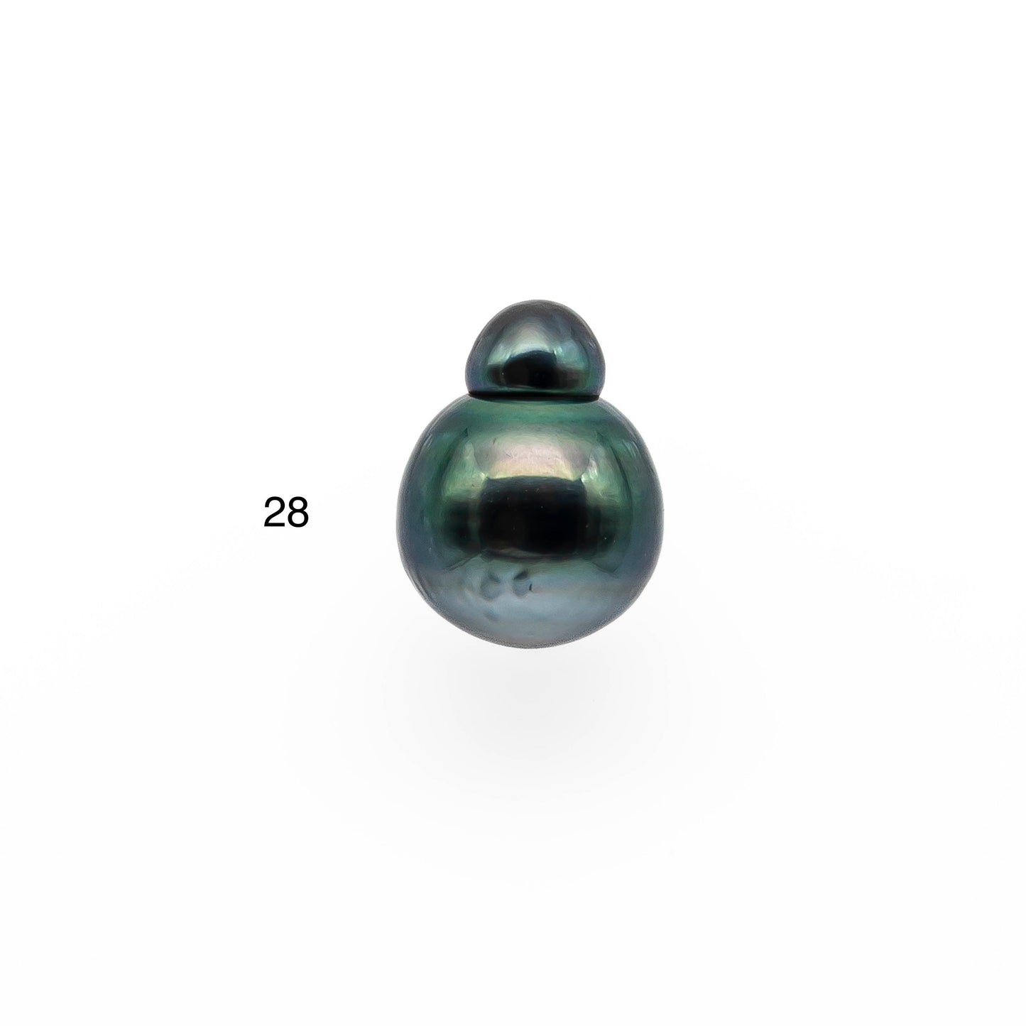 11-12mm Undrilled Tahitian Pearl Drop Shape Single Piece Loose in Natural Color and High Luster, SKU # 1999TH