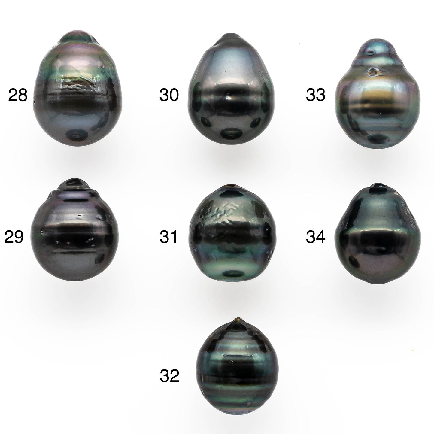 11-12mm Tahitian Pearl Baroque Drops in Natural Color and High Luster, Undrilled Loose Single Piece, SKU # 2000TH