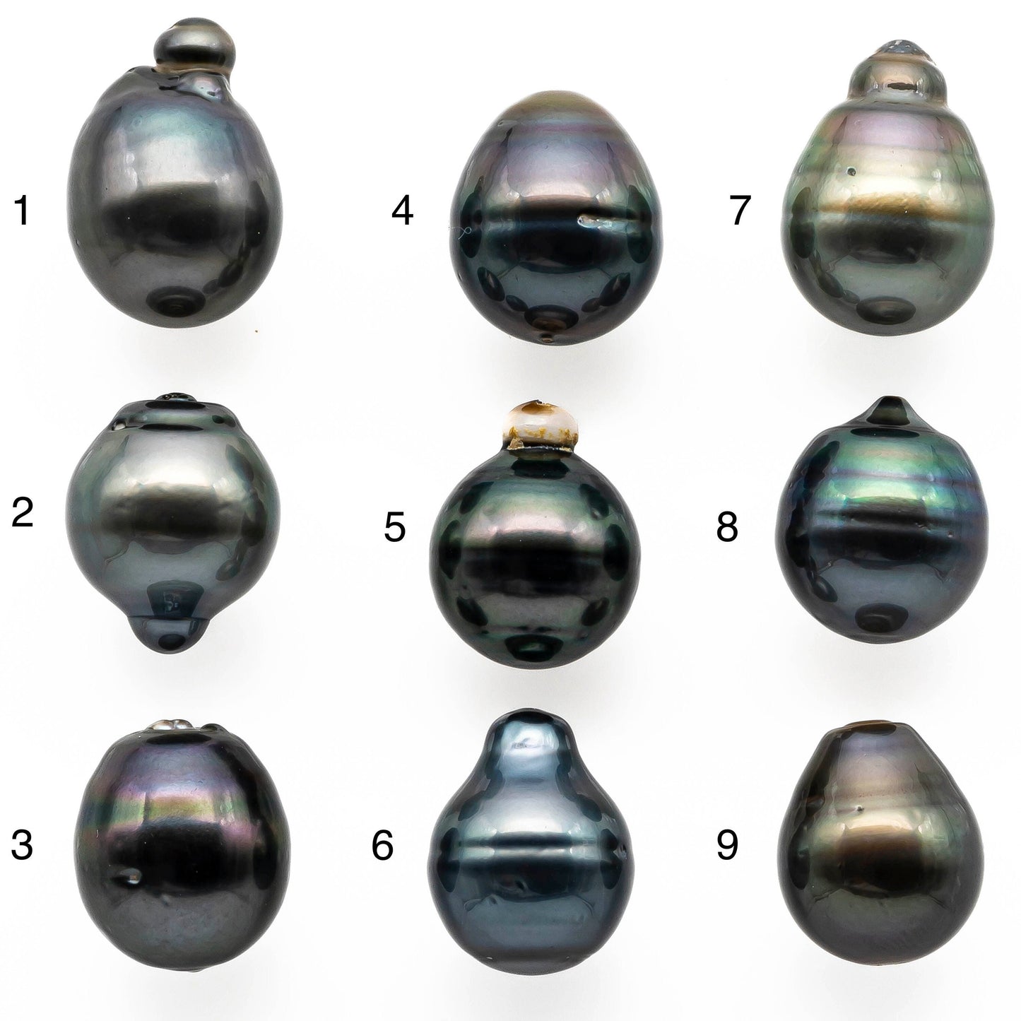 12-13mm Tahitian Pearl Drop with High Luster and Natural Color with Minor Blemishes, Loose Single Piece Undrilled, SKU # 2005TH