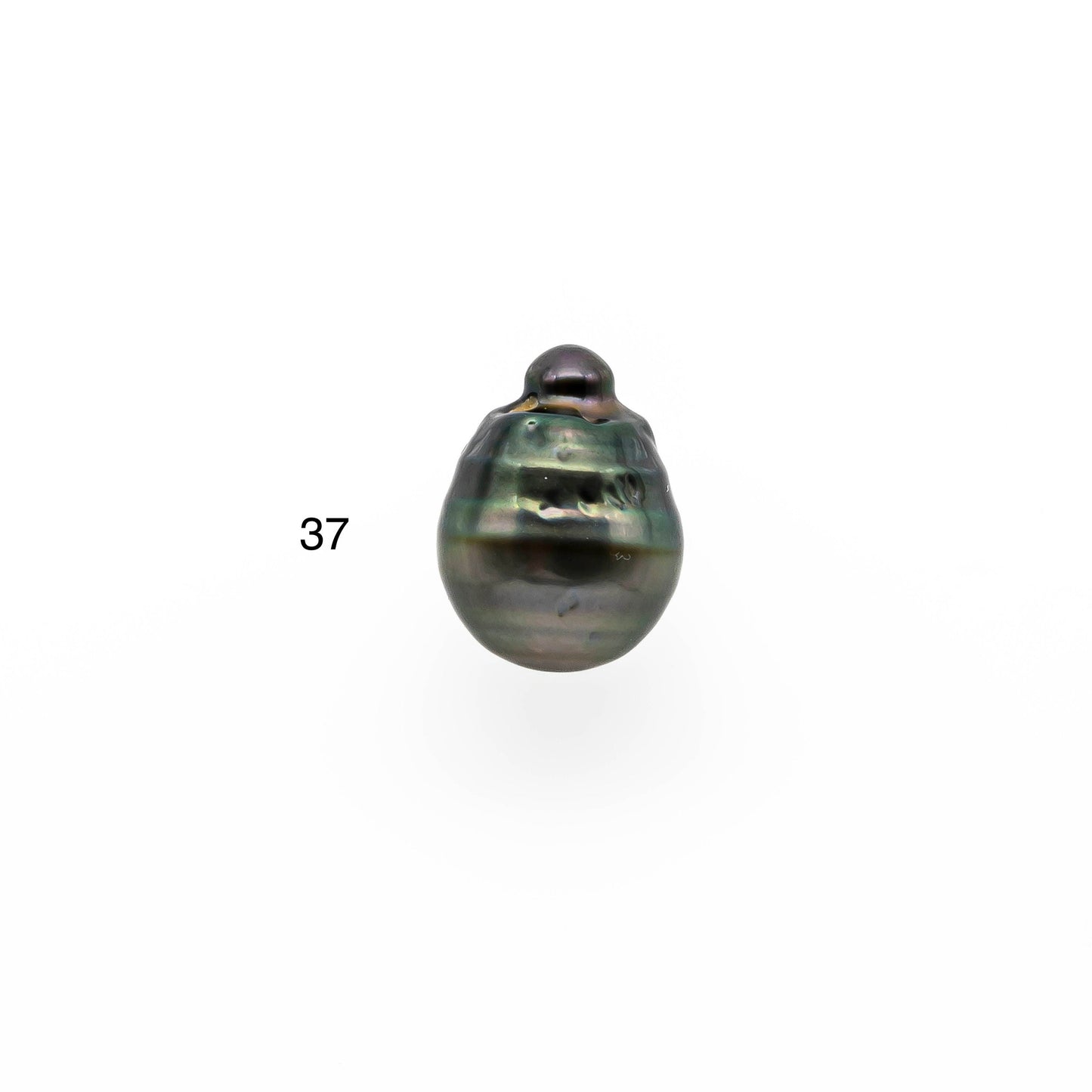 12-13mm Tahitian Pearl Baroque Drops in Natural Color and High Luster, Undrilled Loose Single Piece, SKU #2007TH