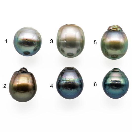 12-13mm High Quality Tahitian Pearl Drop in Natural Color and Very Nice Luster, Single Piece Loose Undrilled, SKU # 2003TH