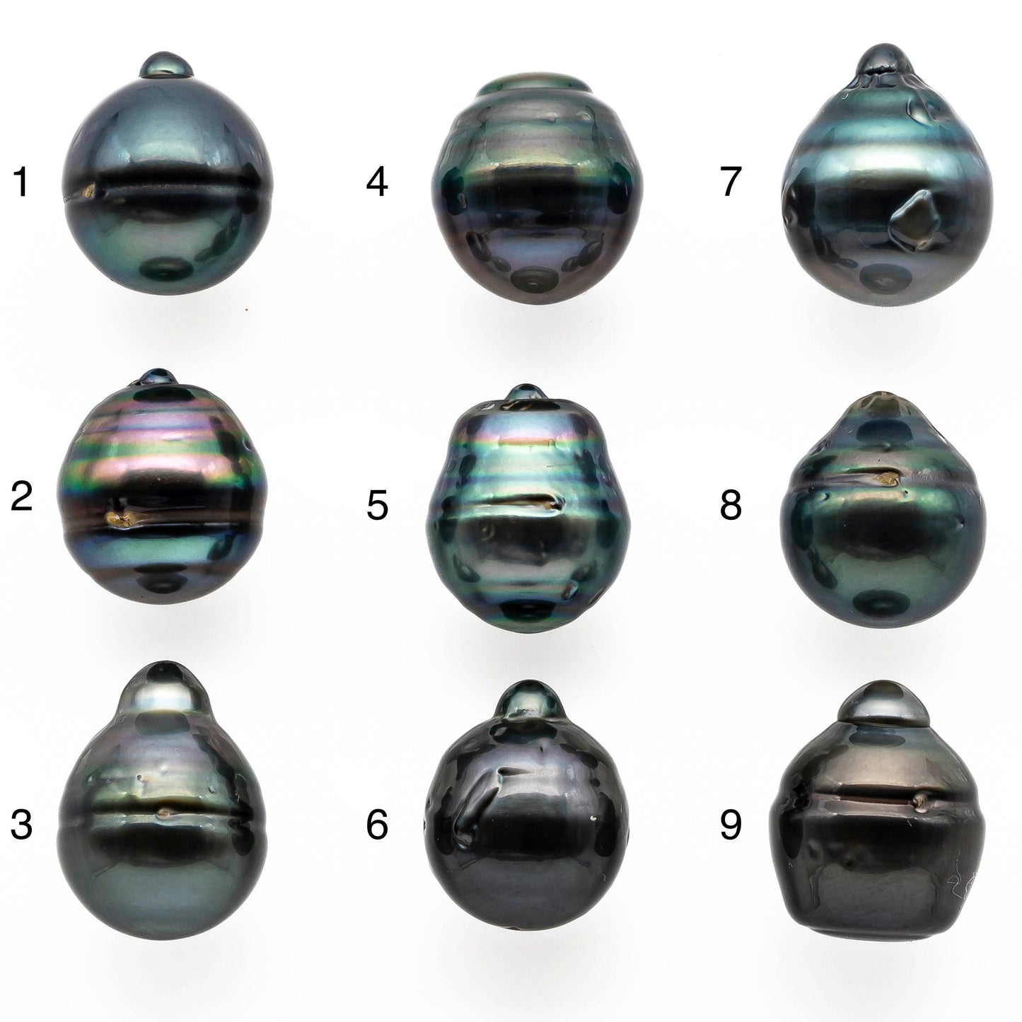 12-13mm Tahitian Pearl Drop Undrilled Loose Single Piece in High Luster and Natural Color with Minor Blemishes, SKU # 2009TH