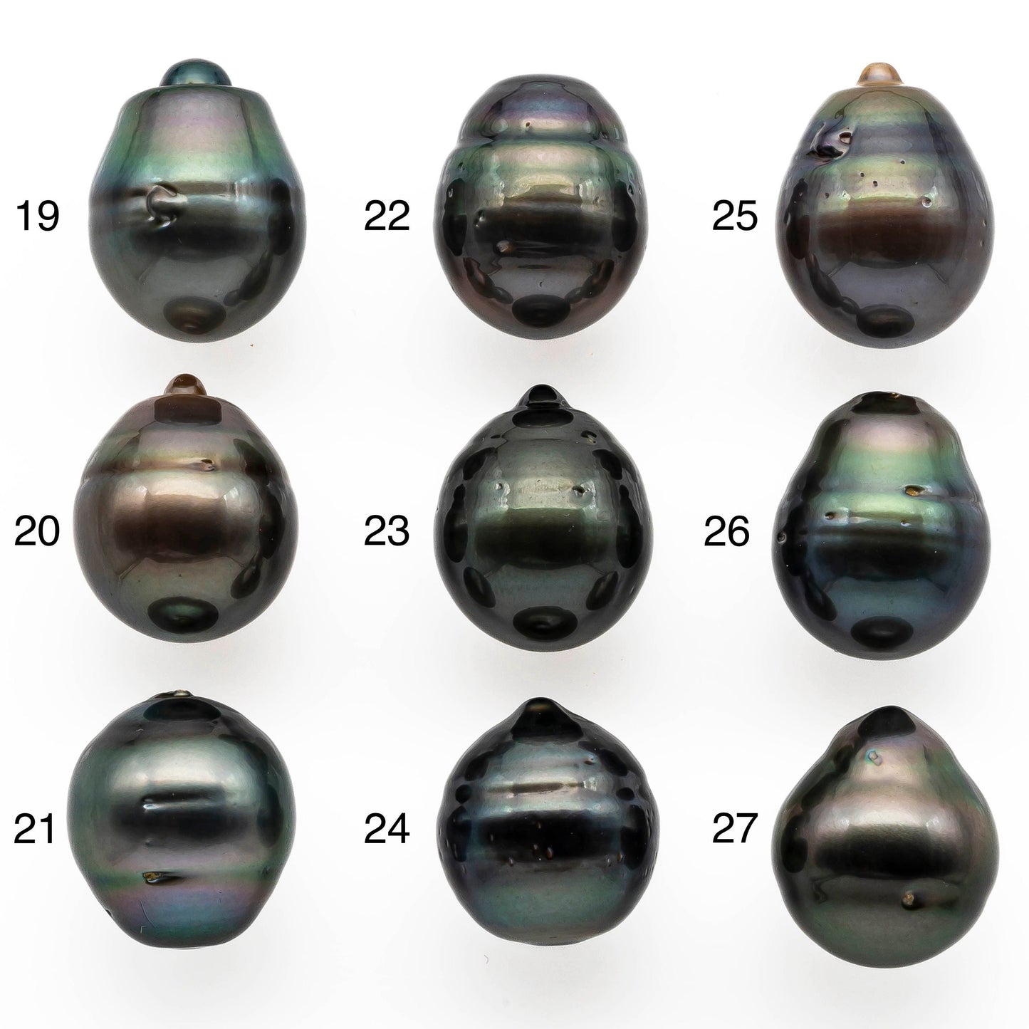 13-14mm Undrilled Drop Tahitian Pearl in High Luster and Natural Color with Minor Blemishes, Loose Single Piece, SKU # 2011TH