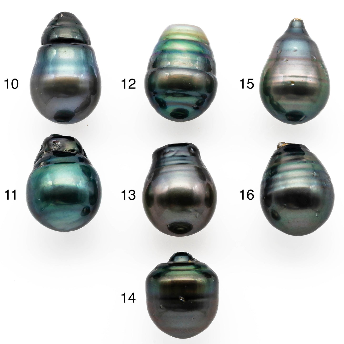 13-14mm Tahitian Pearl Drop with High Luster and Natural Color with Minor Blemishes, Loose Single Piece Undrilled, SKU # 2012TH