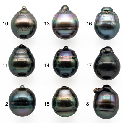 13-14mm Tahitian Pearl Drop with High Luster and Natural Color with Minor Blemishes, Loose Single Piece Undrilled, SKU # 2013TH