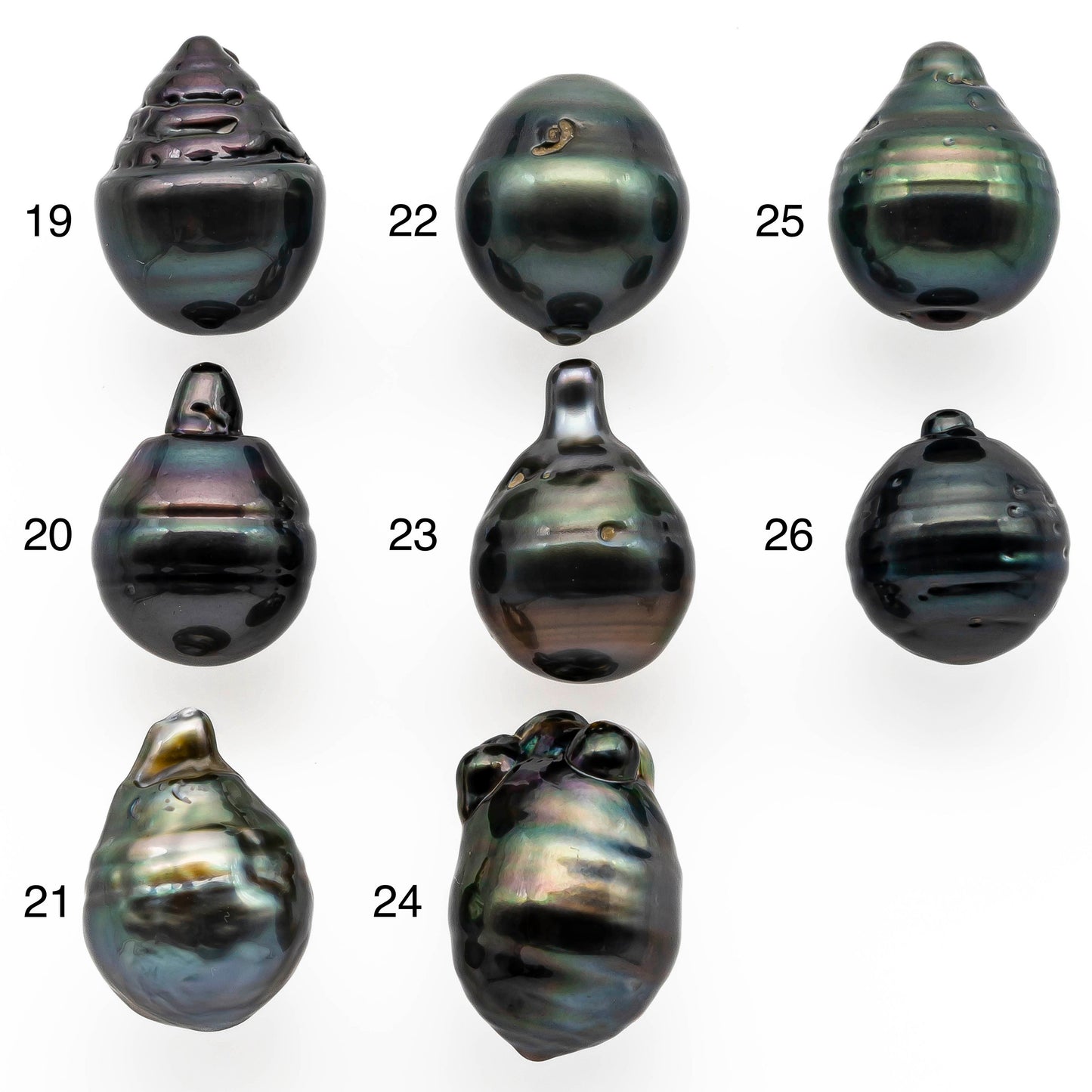 13-14mm Tahitian Pearl Baroque Drops in Natural Color and High Luster, Undrilled Loose Single Piece, SKU # 2014TH