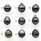 9-10mm Colorful Tahitian Pearl Single Piece Drop in Natural Color and High Luster with Minor Blemishes, Loose Undrilled, SKU # 2022TH