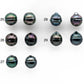 8-9mm Matching Pair Drop Tahitian Pearl  Undrilled with High and Minor Blemish, For Making Earring, SKU # 2030TH