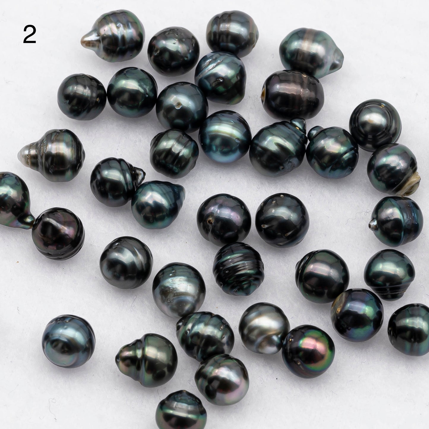 8-11mm Tahitian Pearl Drop Undrilled Loose Single Piece in High Luster and Natural Color with Minor Blemishes, SKU # 2023TH