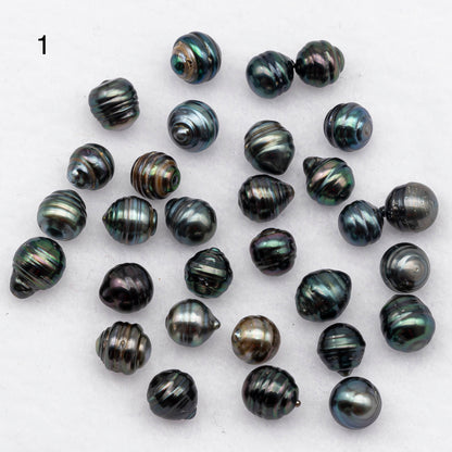 8-11mm Tahitian Pearl Drop Undrilled Loose Single Piece in High Luster and Natural Color with Minor Blemishes, SKU # 2023TH