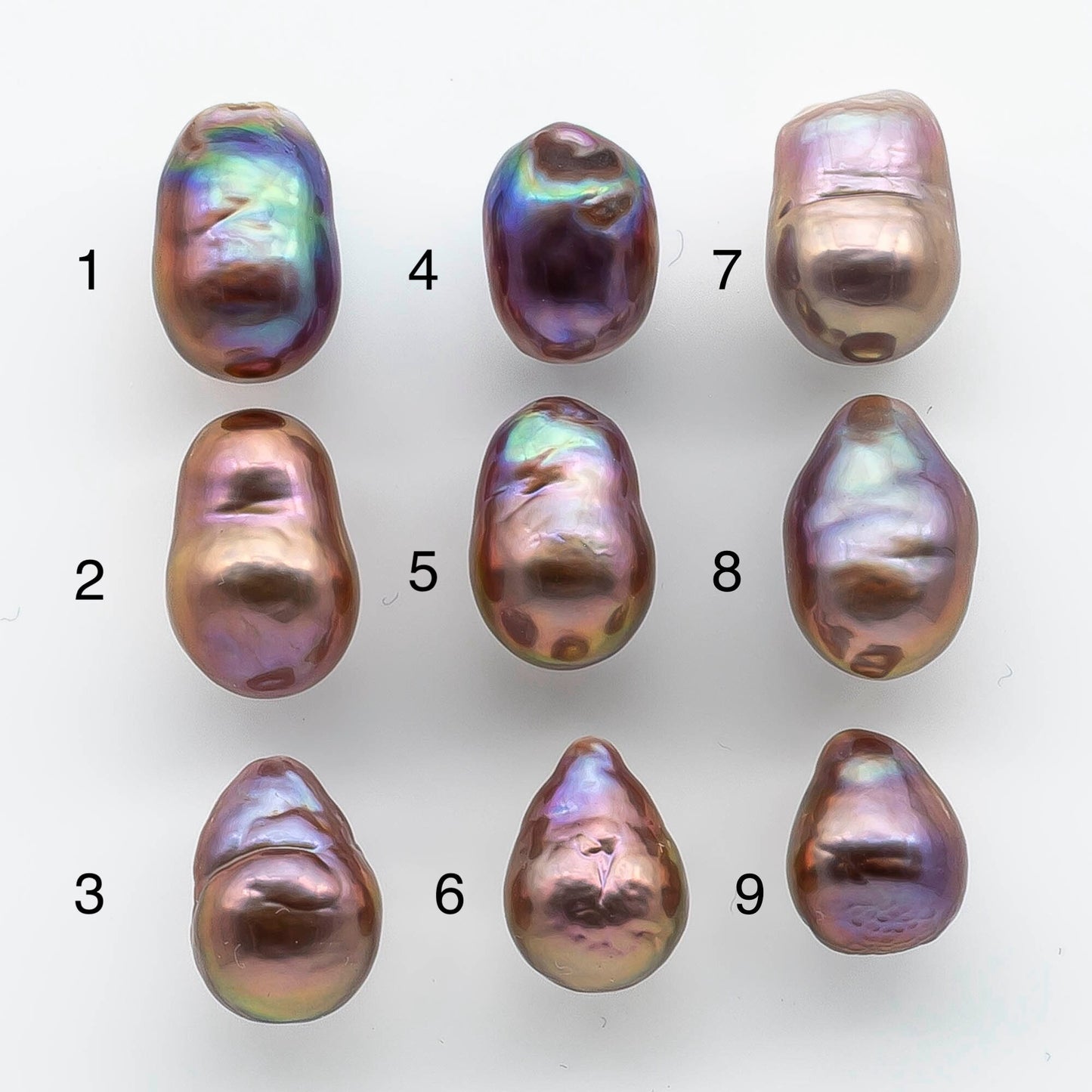 10-11mm Edison Pearl Single Piece Drops with Very Nice Luster Undrilled Loose Freshwater Pearl with Natural Colors, SKU # 1924EP