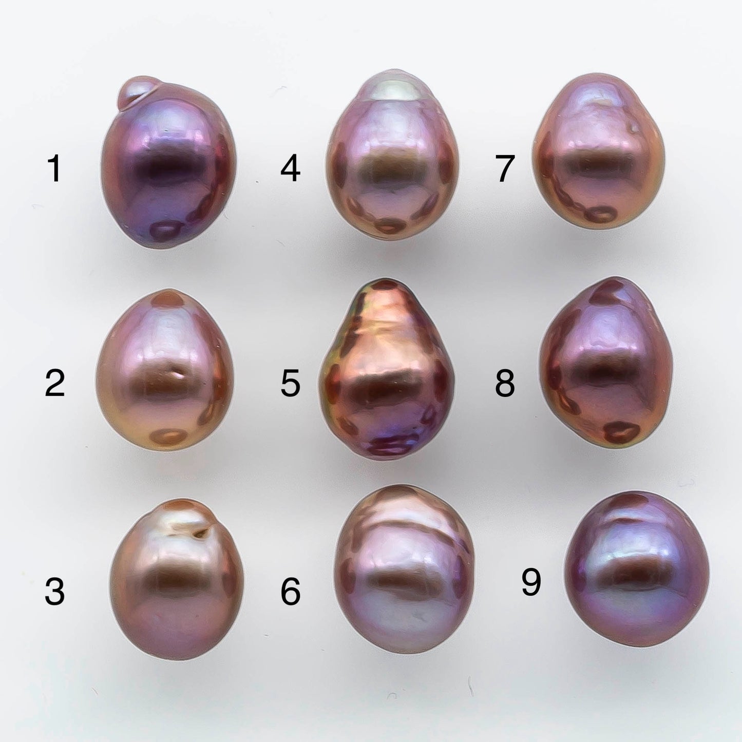 10-11mm Edison Pearl Single Piece Drops with Very Nice Luster Undrilled Loose Freshwater Pearl with Natural Colors, SKU # 1926EP