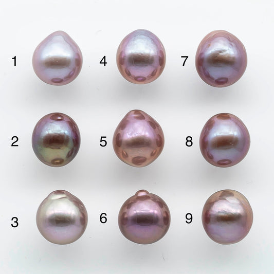 10-11mm Single Edison Pearl Undrilled Loose Piece with Extremely Nice Luster in Natural Color Freshwater Pearl Drops, SKU # 1927EP