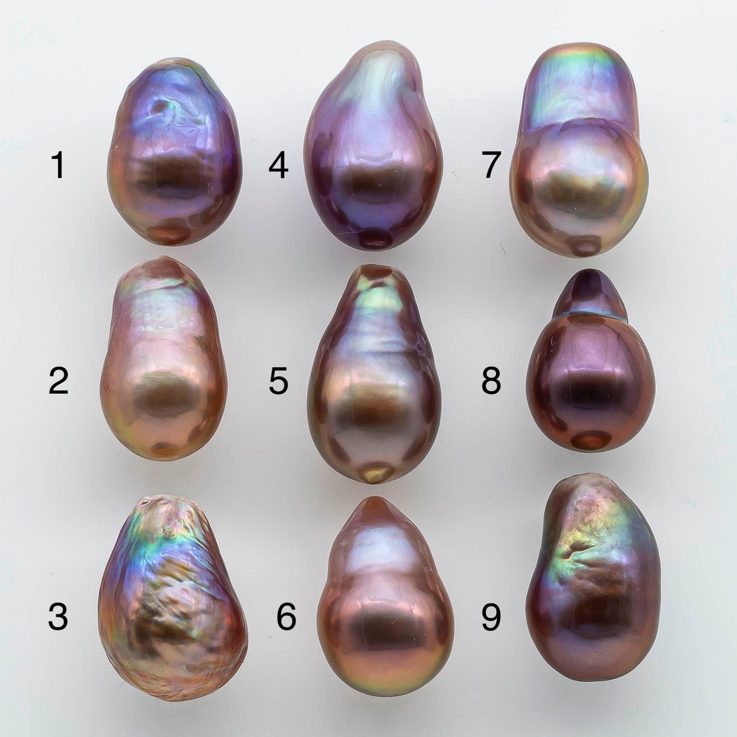 11-12mm Edison Pearl  Drop with Amazing Iridescence Luster and All Natural Colors, Undrilled or Large Hole, SKU # 1929EP