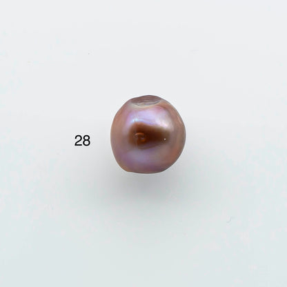 11-12mm Single Edison Pearl Undrilled Loose Piece with Extremely Nice Luster in Natural Color Freshwater Pearl Drops, SKU # 1930EP