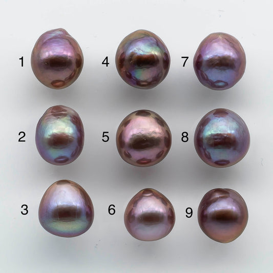 11-12mm Single Edison Pearl Undrilled Loose Piece with Extremely Nice Luster in Natural Color Freshwater Pearl Drops, SKU # 1933EP