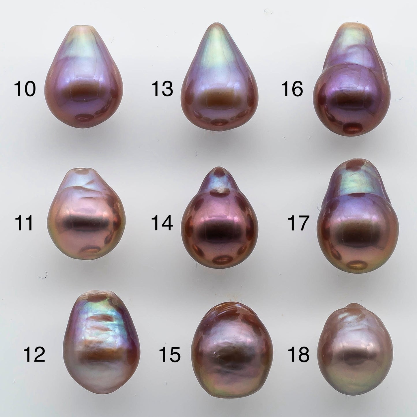 12-13mm Drop Edison Pearls in Natural Pink Colors with Beautiful Luster, Choose from Undrilled to Large Hole, SKU # 1947EP