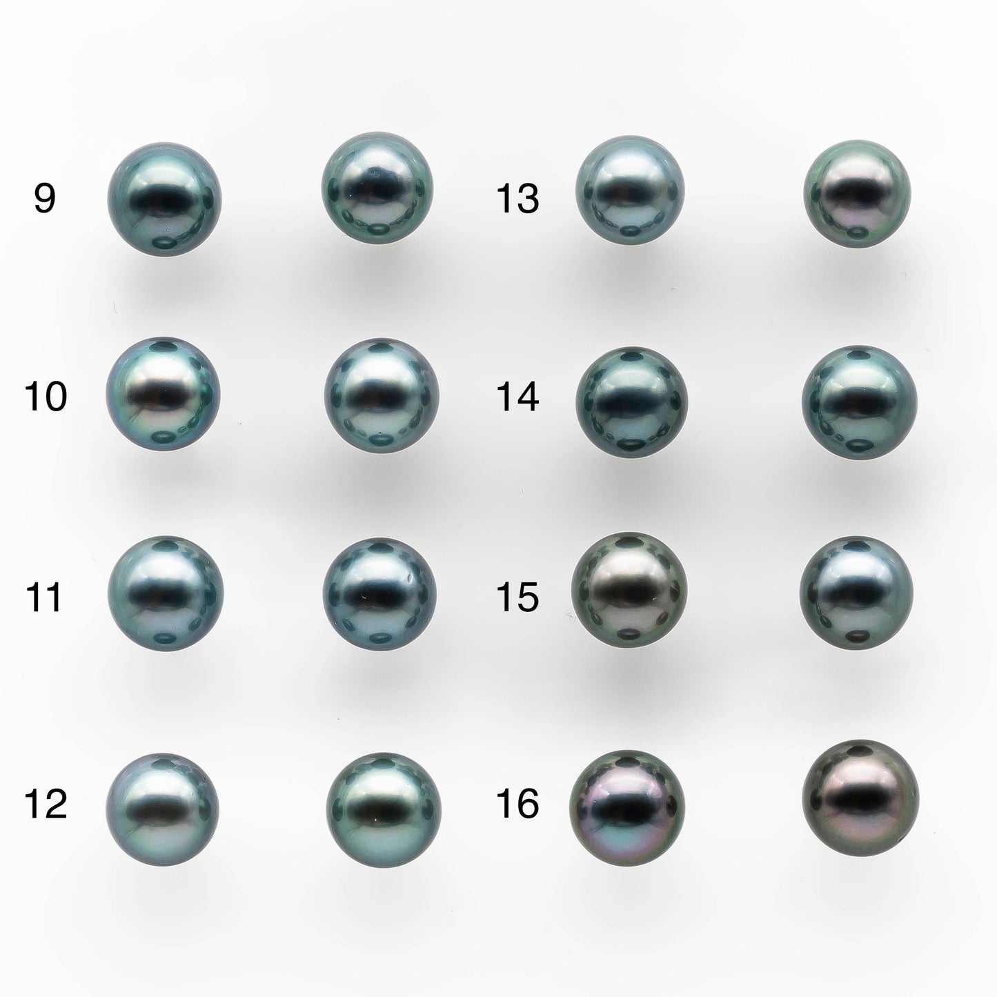 8-9mm Matching Pair Gorgeous Tahitian Pearl Near Round in Amazing Luster, Undrilled for Making Earring, SKU # 2033TH