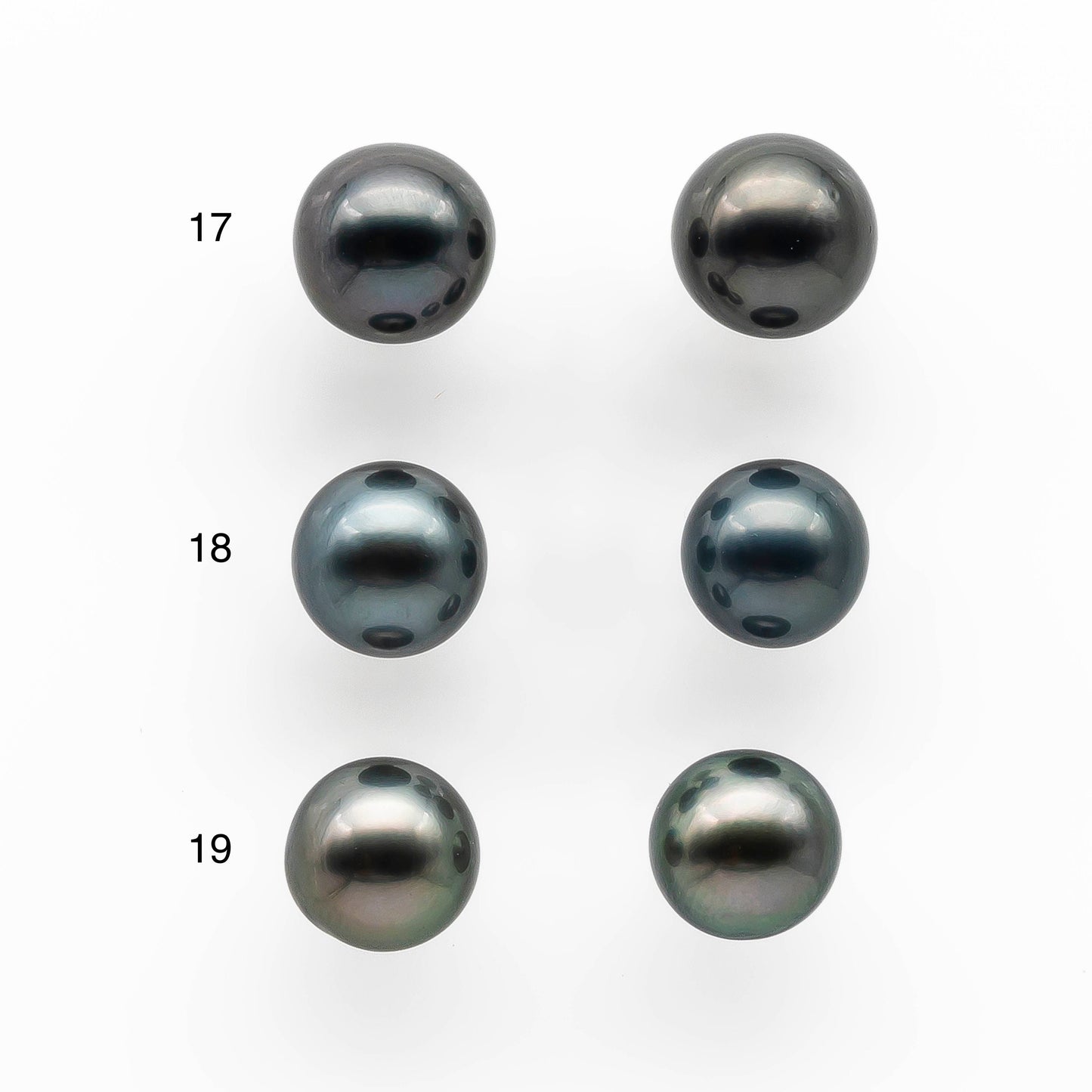 9-10mm Matching Pair Gorgeous Tahitian Pearl Near Round in Amazing Luster, Undrilled for Making Earring, SKU # 2036TH