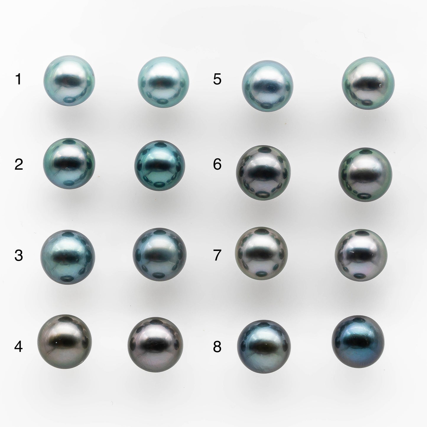 9-10mm Matching Pair Gorgeous Tahitian Pearl Near Round in Amazing Luster, Undrilled for Making Earring, SKU # 2036TH